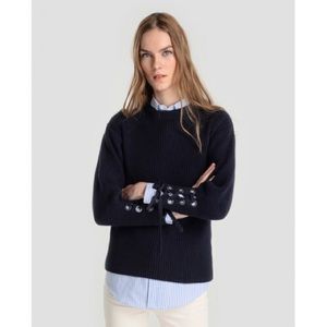 Polo Ralph Lauren Navy Ribbed Laced Sweater 💜HPx2
